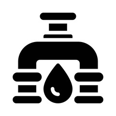 Sticker - pipeline glyph icon