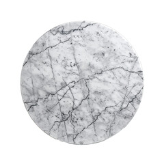 Poster - round marble stone showing unique pattern isolated on white background