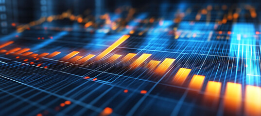 Poster - Abstract stock chart