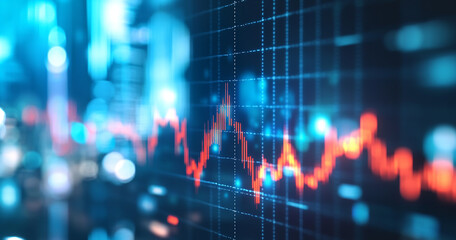 Poster - Abstract stock chart