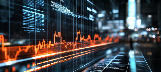 Poster - Abstract stock chart