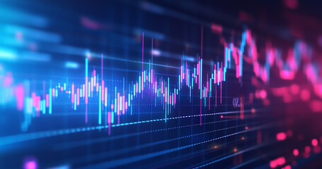 Poster - Abstract stock chart