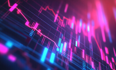 Poster - Abstract stock chart