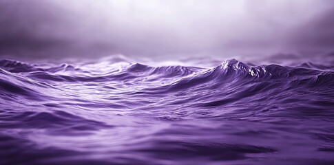 Wall Mural - The water surface is reflected in a curving glass ribbon on an abstract violet background.