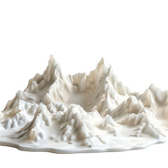 Poster - Milk splash forming a mountain range shape, isolated on a white background