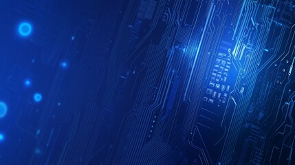Poster - circuit board theme with minimalist technology
