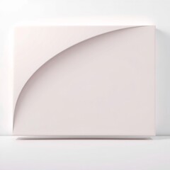 A minimal white background with a soft curve on the top.