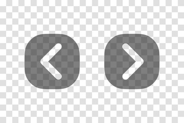 Wall Mural - interface transparent cyberspace navigation buttons. left and right direction. vector icons in flat 