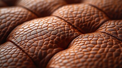 Canvas Print - Brown Leather Texture: Close-Up Macro Photography