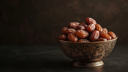 Symbolizing Ramadan, this bowl contains dates