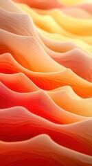 Wall Mural - Abstract Orange and Yellow Wavy Lines.