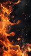 © wacharagorn - Vibrant flames dance gracefully against a dark backdrop, creating a mesmerizing display of heat and energy.