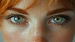 © The Singularity - Intense Green Eyes: A Close-Up Portrait