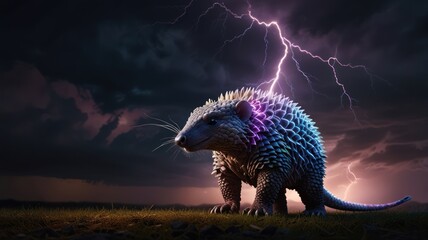 Poster - Pangolin in a Thunderstorm