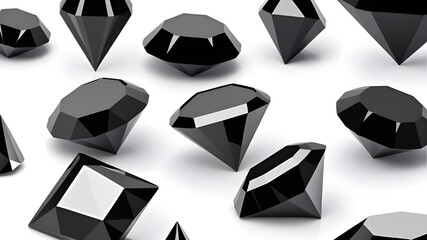 Wall Mural - raw black diamond gem