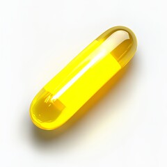 On a transparent background, a pill is shown on a medical concept