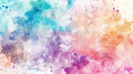 Canvas Print - Colorful_Cool_Watercolor_Blended_Background