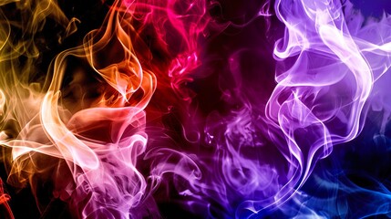 Wall Mural - Colorful_smoke_poster_background