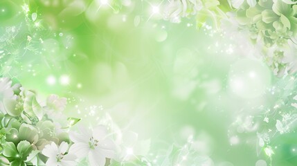 Sticker - Green_fresh_flowers_sunshine_halo_display_board_