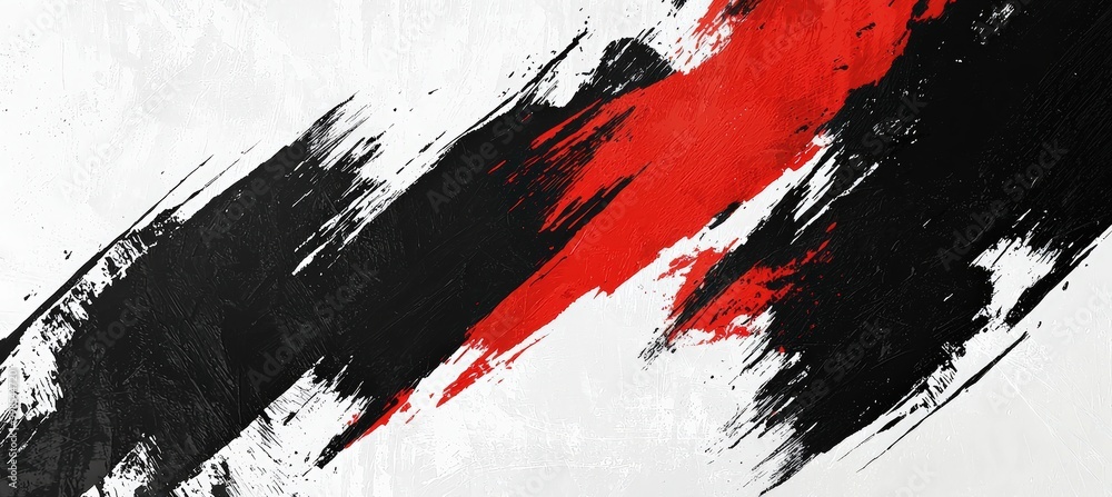 Dynamic Abstract Background with Bold Brushstrokes in Black and Red for ...