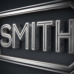 Wall Mural - 3D Smith text poster art