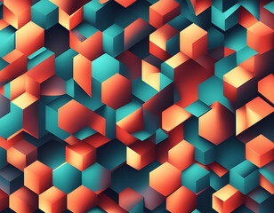 Poster - Pattern stock abstract 3D geometrical optical illusion background