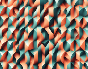 Wall Mural - Pattern stock abstract 3D geometrical optical illusion background