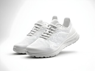 Sleek Lightweight Running Shoes on Untextured White Background