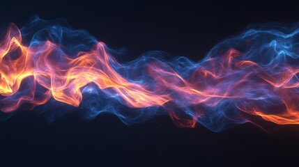 Poster - An artistic composition of flames flickering against a dark background, highlighting the intricate patterns and colors of the fire, perfect for dramatic visual effects.