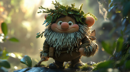 A cartoon character cute Troll fantasy