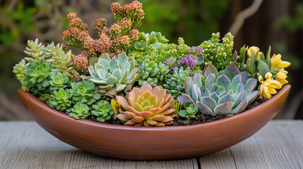 Wall Mural - Succulent Dish Garden, Succulent in a pot, Succulent, Succulent plants, Succulent garden	