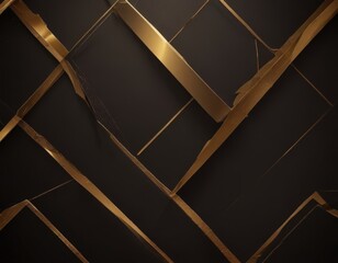 Poster - a dark background with a diagonal pattern of intersecting gold lines, creating a sense of depth and movement