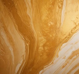 Poster - a close-up view textured surface with a swirling pattern of golden and white colors, resembling the natural patterns found in sand or soil