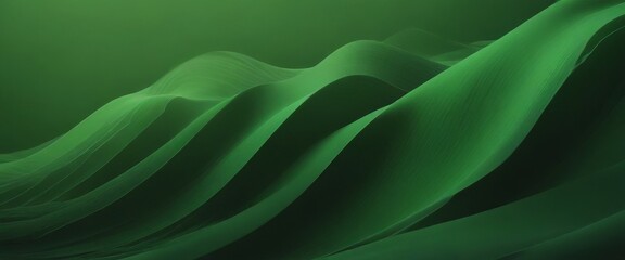 Poster - a close-up view green wave-like pattern, with the wave's crest curving gracefully and the wave's base curving gently, creating a sense of movement and fluidity