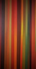 Leinwandbilder - A vibrant abstract background composed of vertical stripes in various warm colors, including red, orange, yellow, green, and brown, creating a dynamic and visually