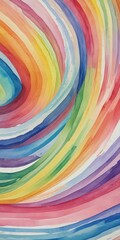 Poster - a vibrant abstract painting featuring a swirling pattern of multicolored watercolor strokes, creating a dynamic and visually captivating composition