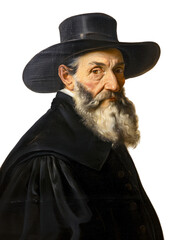 Wall Mural - PNG  Nostradamus painting portrait art.