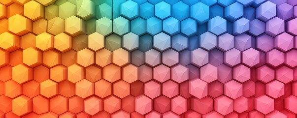 Canvas Print - Abstract Geometric Hexagon Pattern Background.