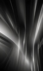 Fototapete - a black and white abstract composition featuring curved lines and a gradient of white and gray tones, creating a sense of movement and dynamism