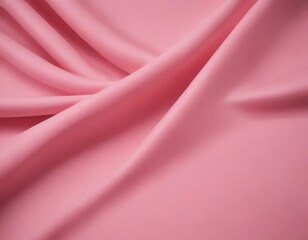 Poster - a close-up view soft, pink fabric, likely silk, with a smooth, flowing texture The fabric appears to be crumpled, creating a sense of movement and softness