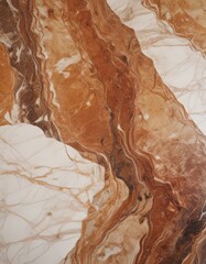 Leinwandbilder - a close-up view marble surface with a marbled pattern of brown and white hues