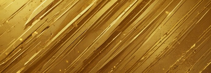Leinwandbilder - a close-up view textured golden surface with diagonal lines and small specks of gold, creating a dynamic and visually striking pattern