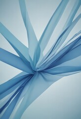 Poster - a close-up view blue fabric with a flowing, abstract design The fabric appears to be made soft, silky material, and taken from a low angle, emphasizing