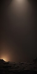 Aufkleber - a dark, foggy landscape with a faint glow of light at the horizon, creating a sense of depth and mystery