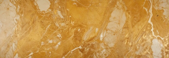 Poster - a close-up view marble surface with a textured, marbled pattern in shades of yellow and white