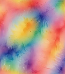Fototapete - a vibrant tie-dye pattern with a rainbow of colors, including red, orange, yellow, green, blue, and purple, creating a visually striking and abstract design