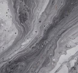 Leinwandbilder - a close-up view marble surface with a swirling pattern of gray and white hues, accented by small black dots and gold specks