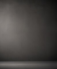 Poster - A dark, empty room with a concrete floor and a simple, minimalist design