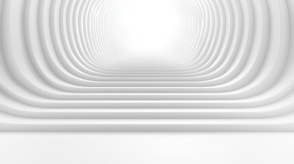 Wall Mural - White Abstract Tunnel.