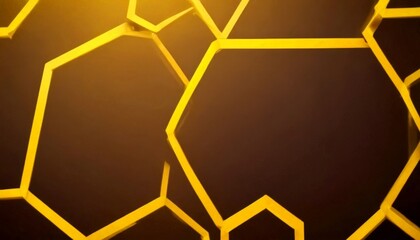 Fototapete - a close-up view geometric pattern composed of intersecting lines and hexagons, with a dark background